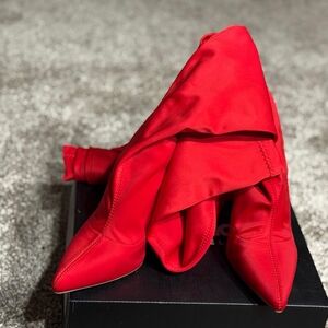 Fashion Nova Red Heeled Boots